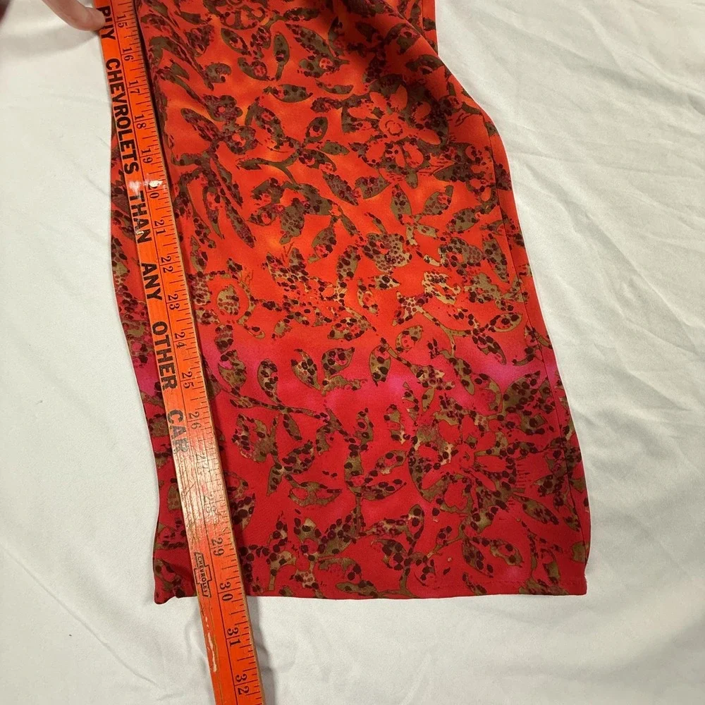 Sigrid Olsen Large Pants Silk Floral Wide Leg Resort Cruise Vacation Boho Ombre - Picture 8 of 10